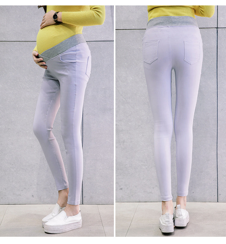 maternity work pants pregnancy pants extender maternity office wear  clothing fashion maternity trousers adjuster premama clothes Color: khaki,  Maternity Size: L